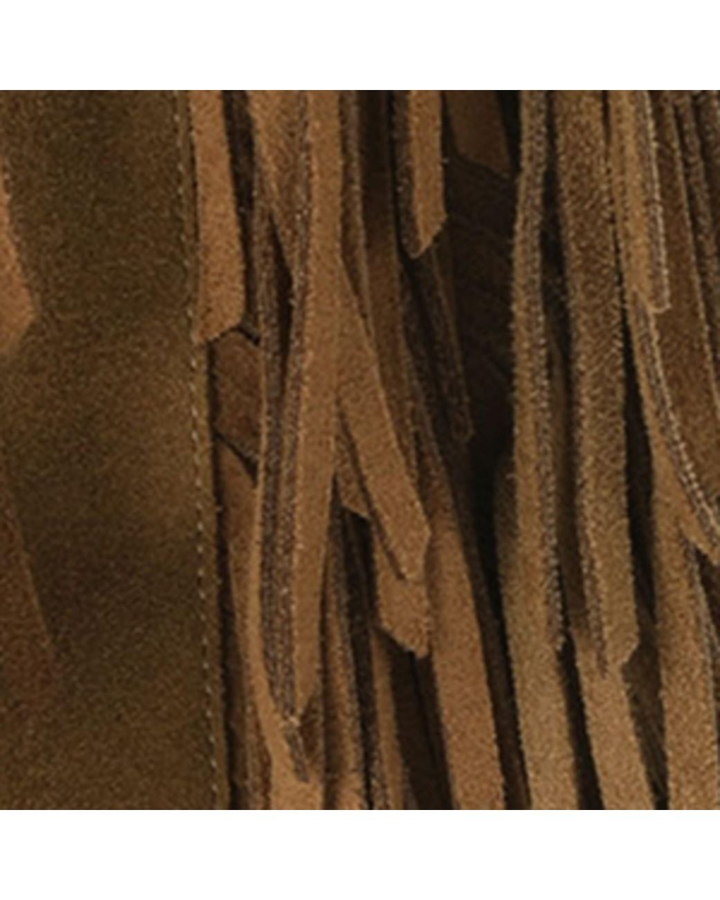 Kurt Geiger Brown Suede Gaiter Fringe Cowboy Boots
