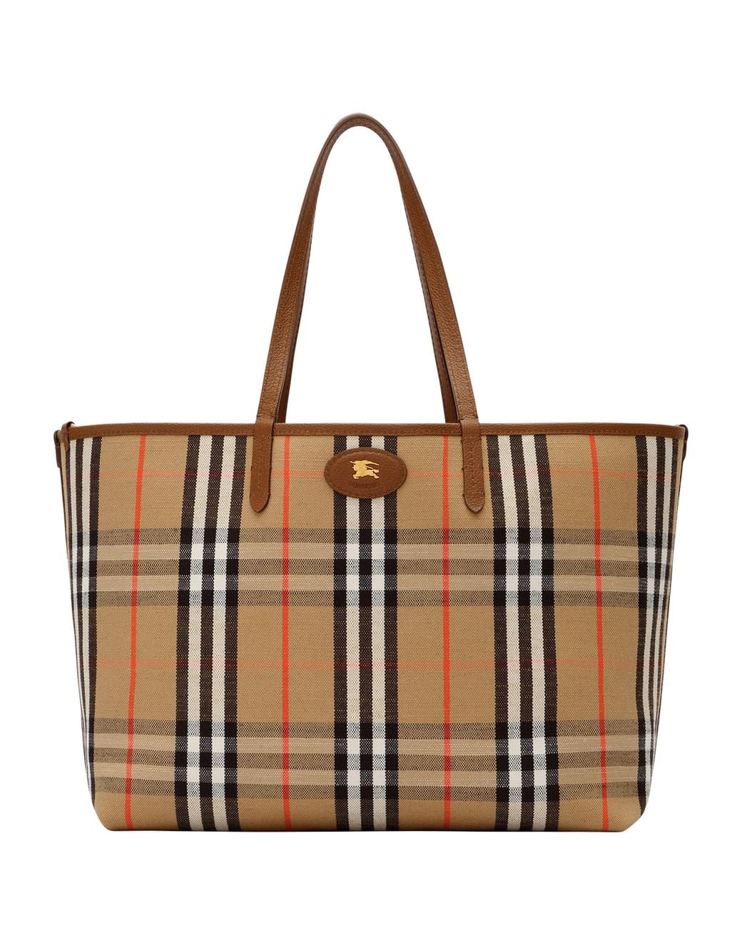 Burberry Brown Medium Suede-Check Reversible Bloomsbury Tote Bag