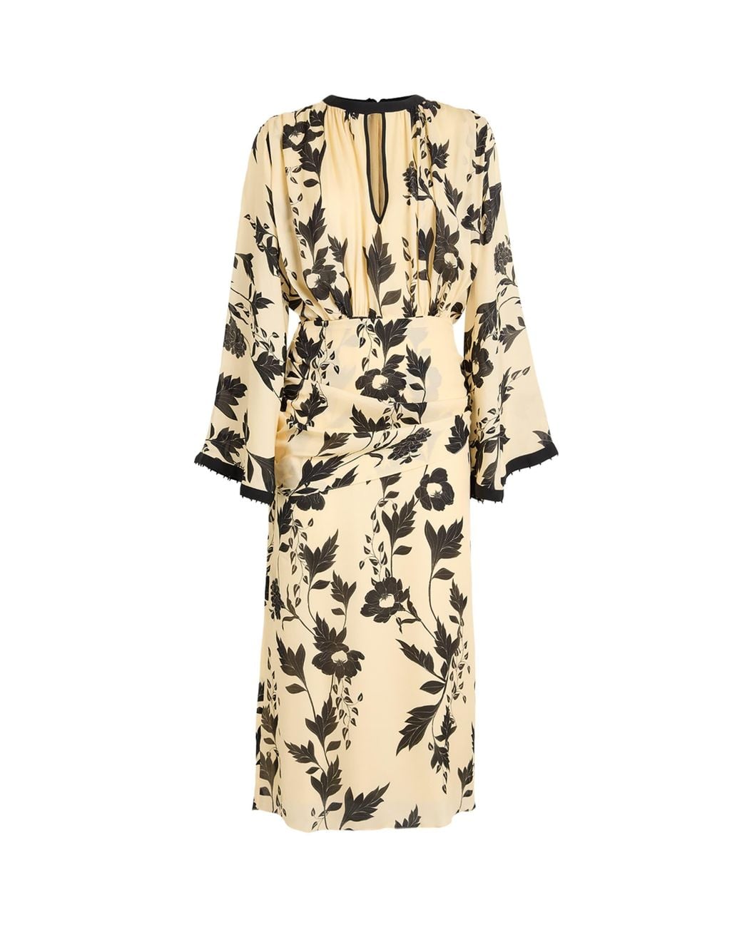 Johanna Ortiz Metallic Silk Pintando En Henna Midi Dress