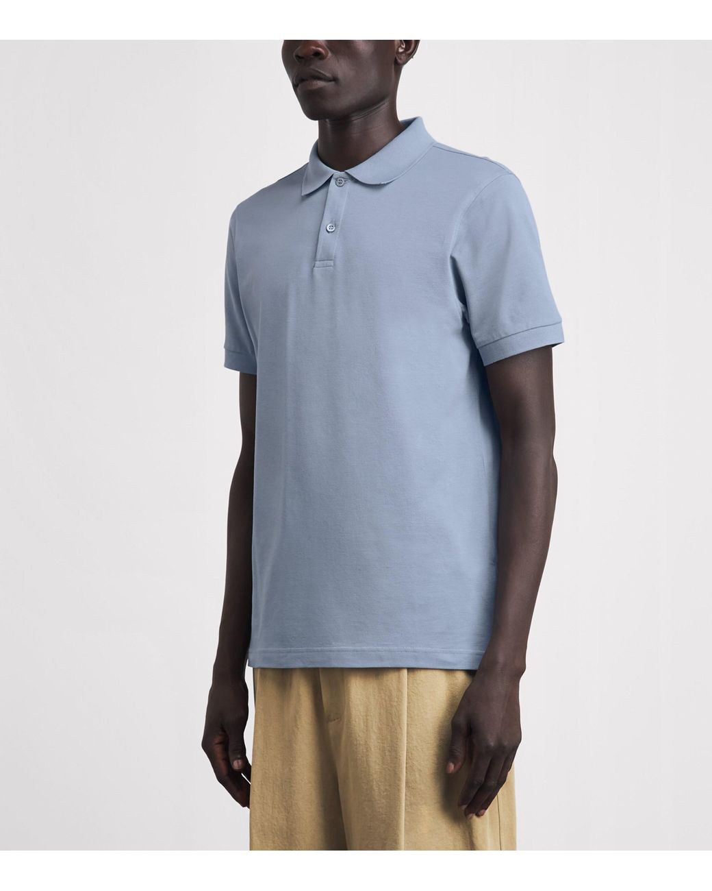 Sunspel Blue Supima Cotton Polo Shirt for men