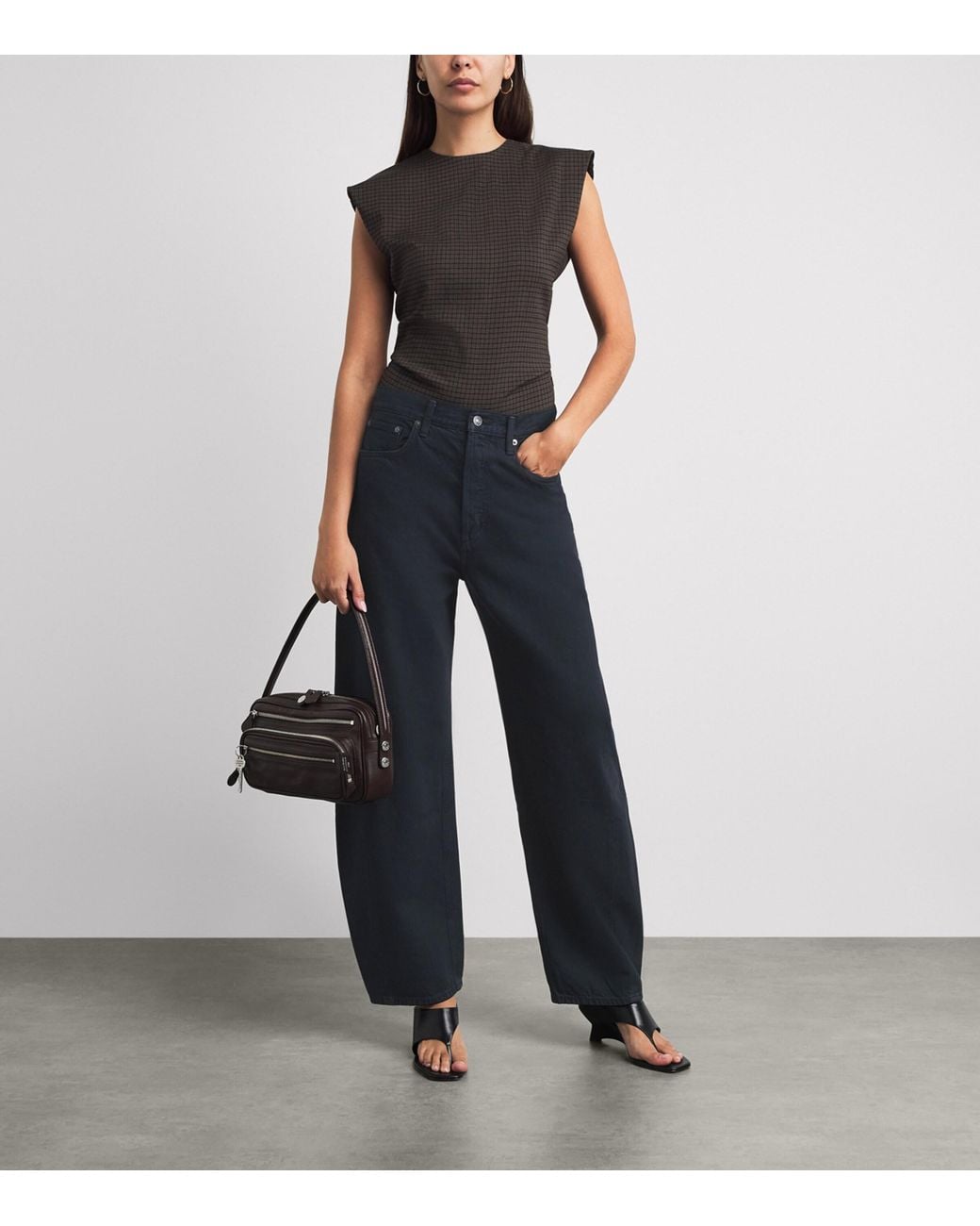 Agolde Blue Luna Pierced Tapered Jeans