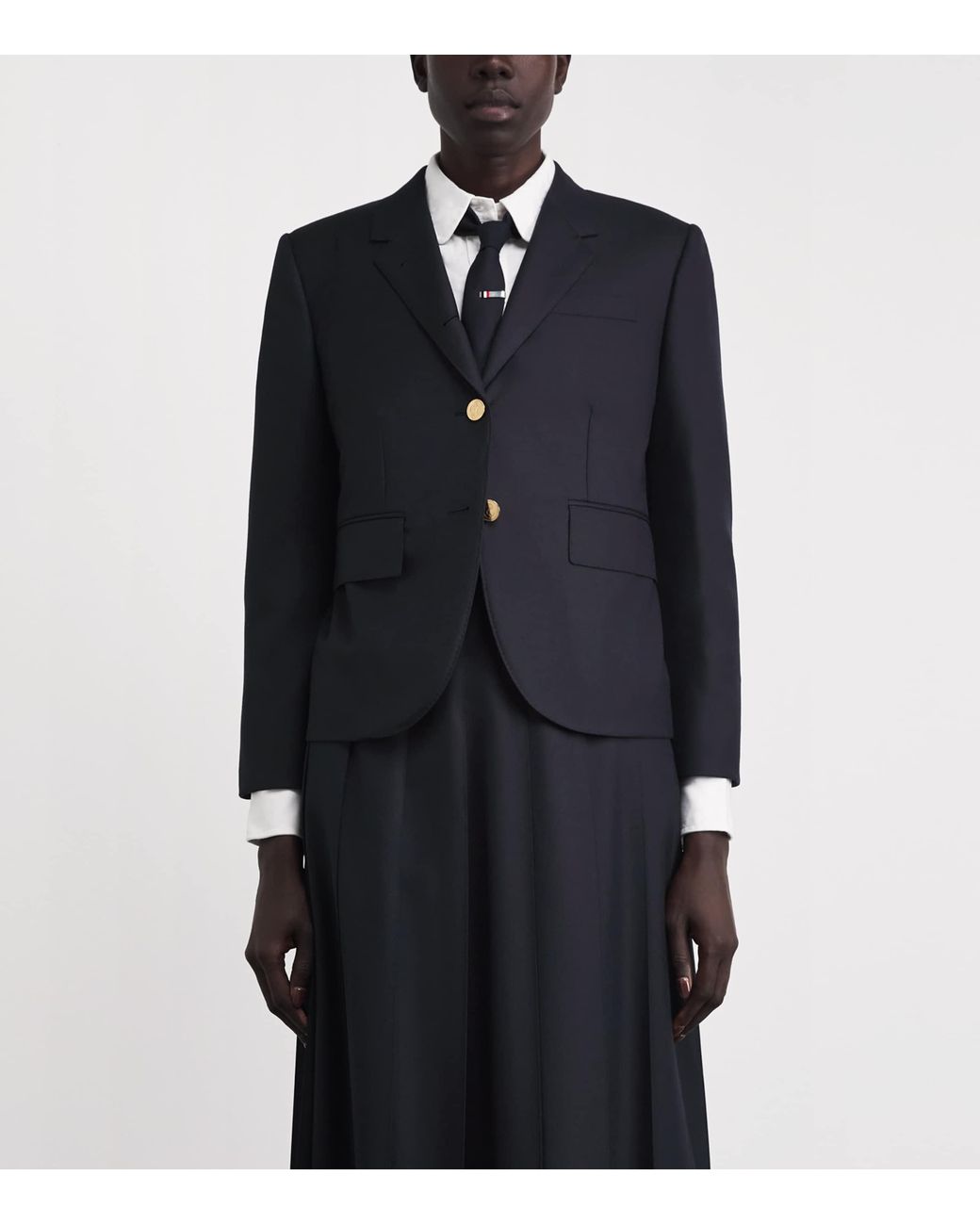 Thom Browne Blue Wool High Armhole Sport Coat