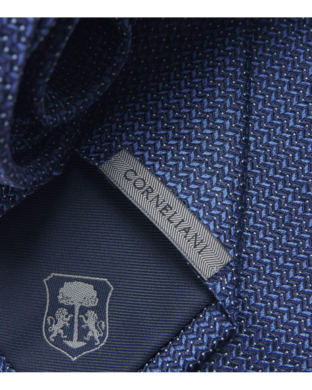 Corneliani Blue Silk Patterned Tie for men