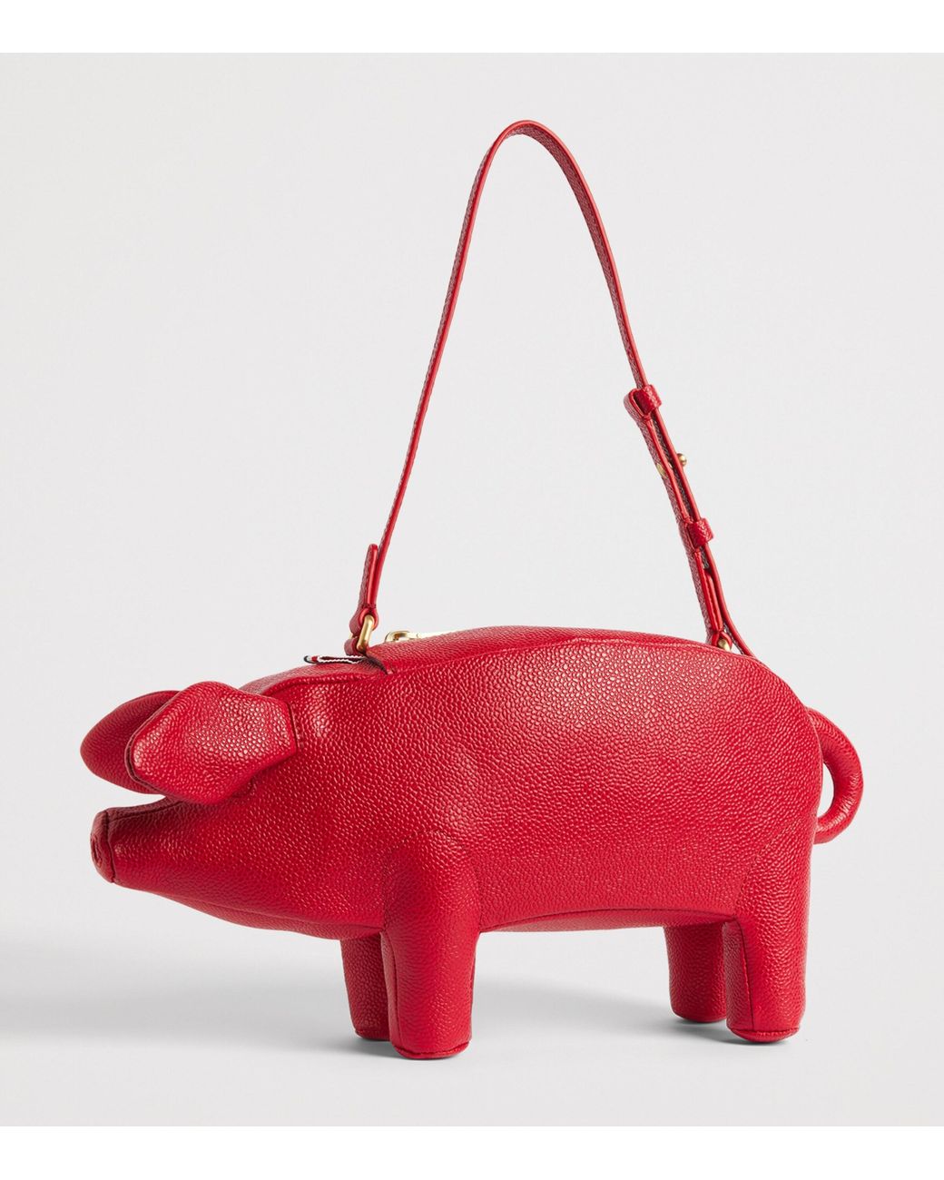 Thom Browne Red Leather Baby Pig Top-Handle Bag