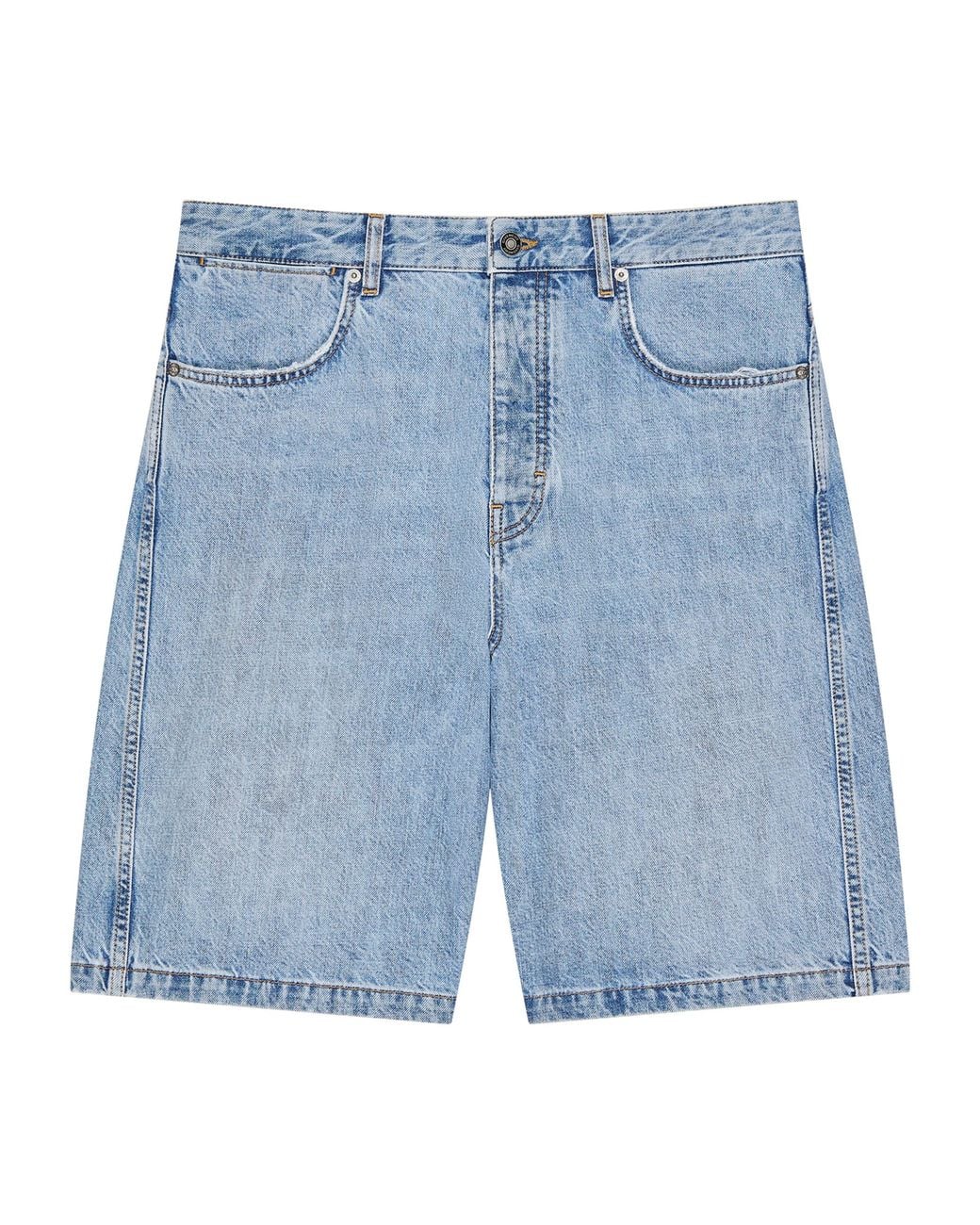 Givenchy Blue Couture Seam Denim Shorts for men