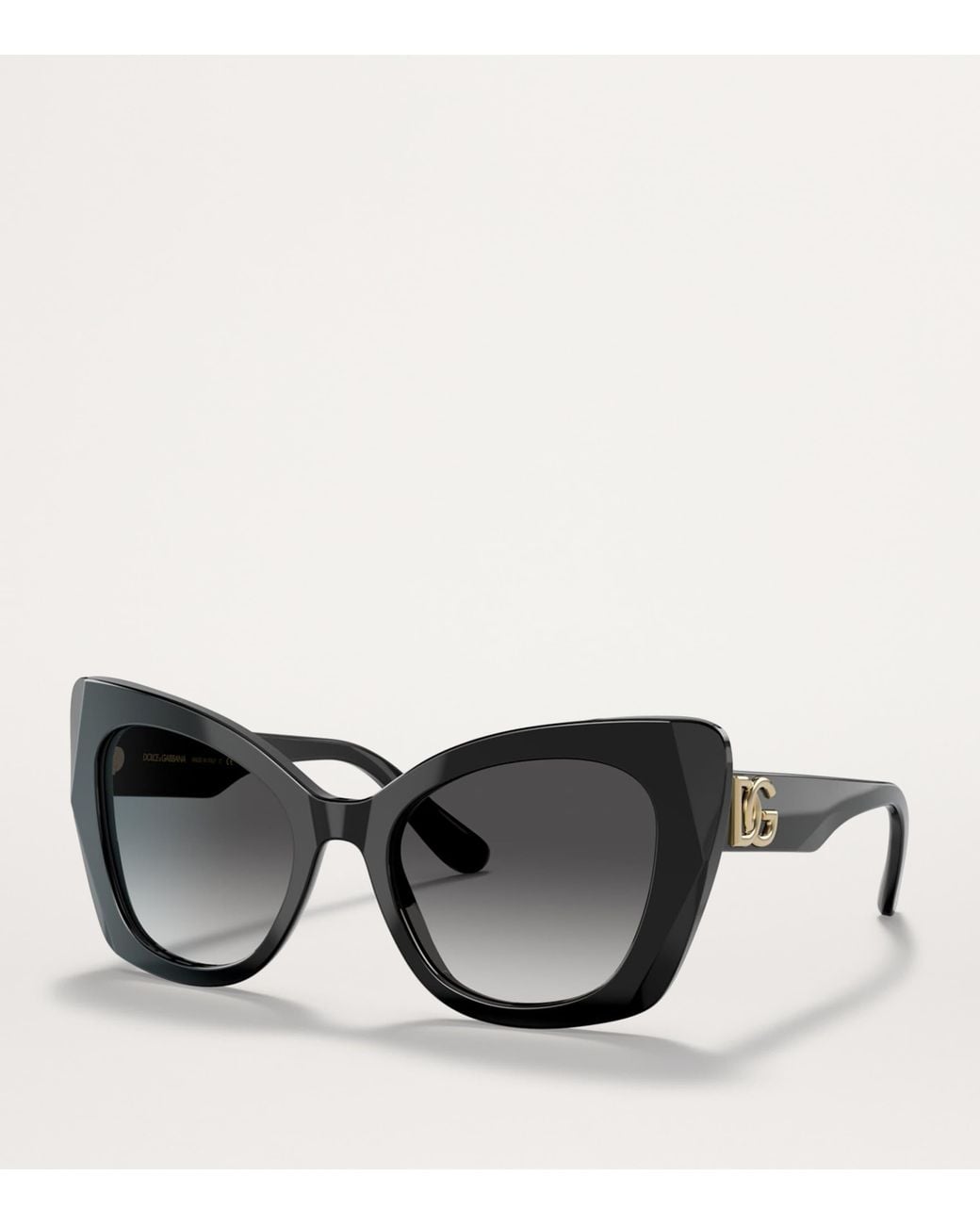 Dolce & Gabbana Black Acetate Cat-Eye Sunglasses