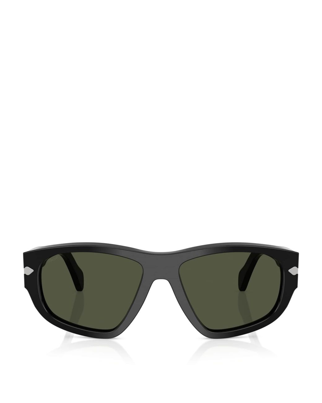 Persol Green Acetate Irregular Sunglasses
