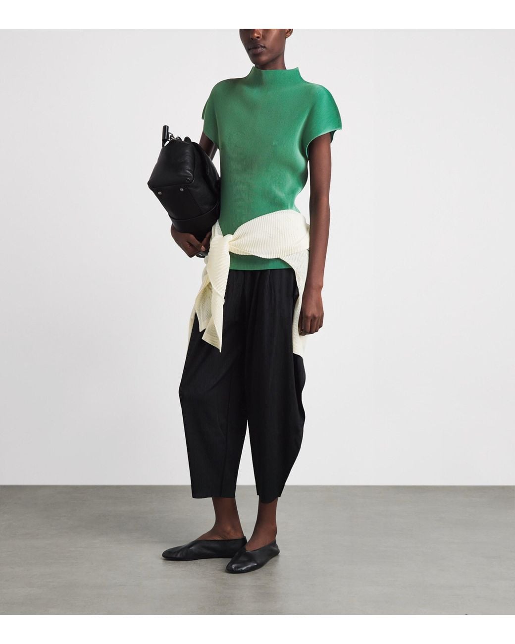 Pleats Please Issey Miyake Green Mist August Top