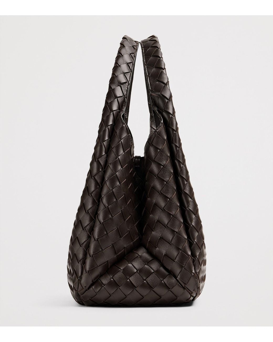 Bottega Veneta Black Medium Leather Campana Shoulder Bag