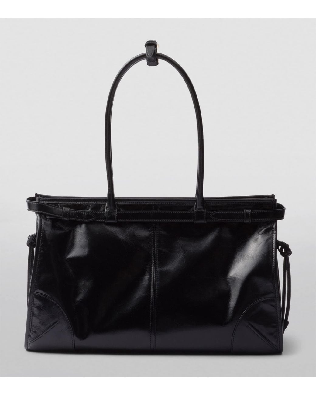 Prada Black Large Leather Bonnie Top-Handle Bag