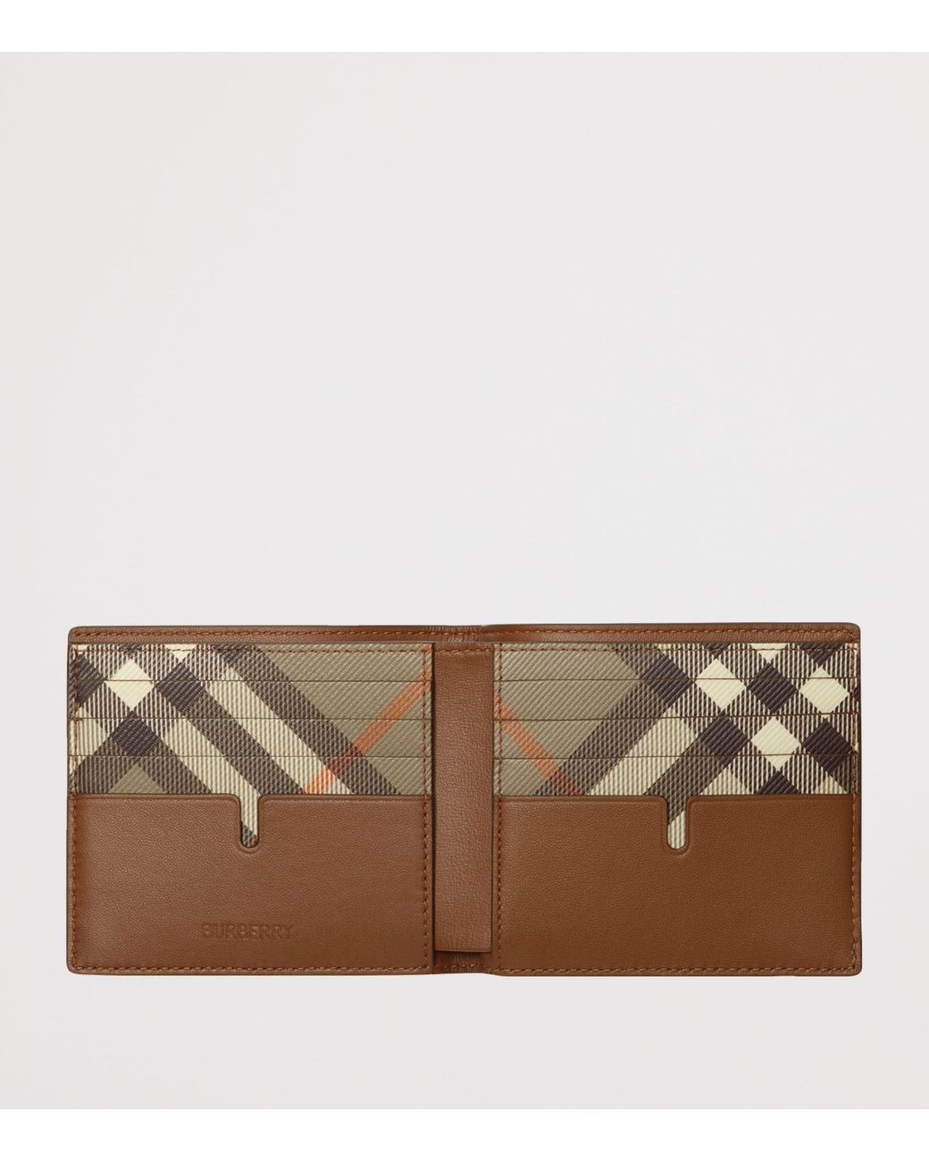 Burberry Brown Pop Check Bifold Wallet for men