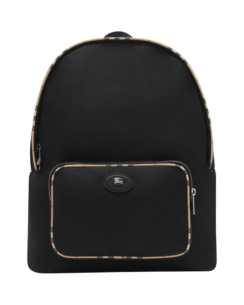 Burberry Black Check-Trim Backpack for men