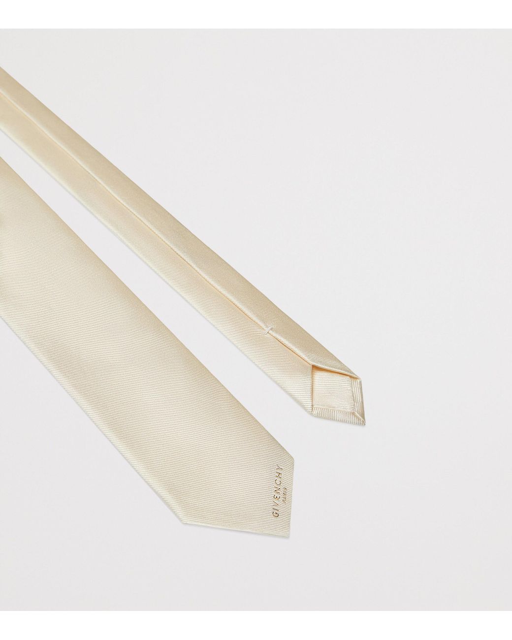 Givenchy White Silk Tie for men