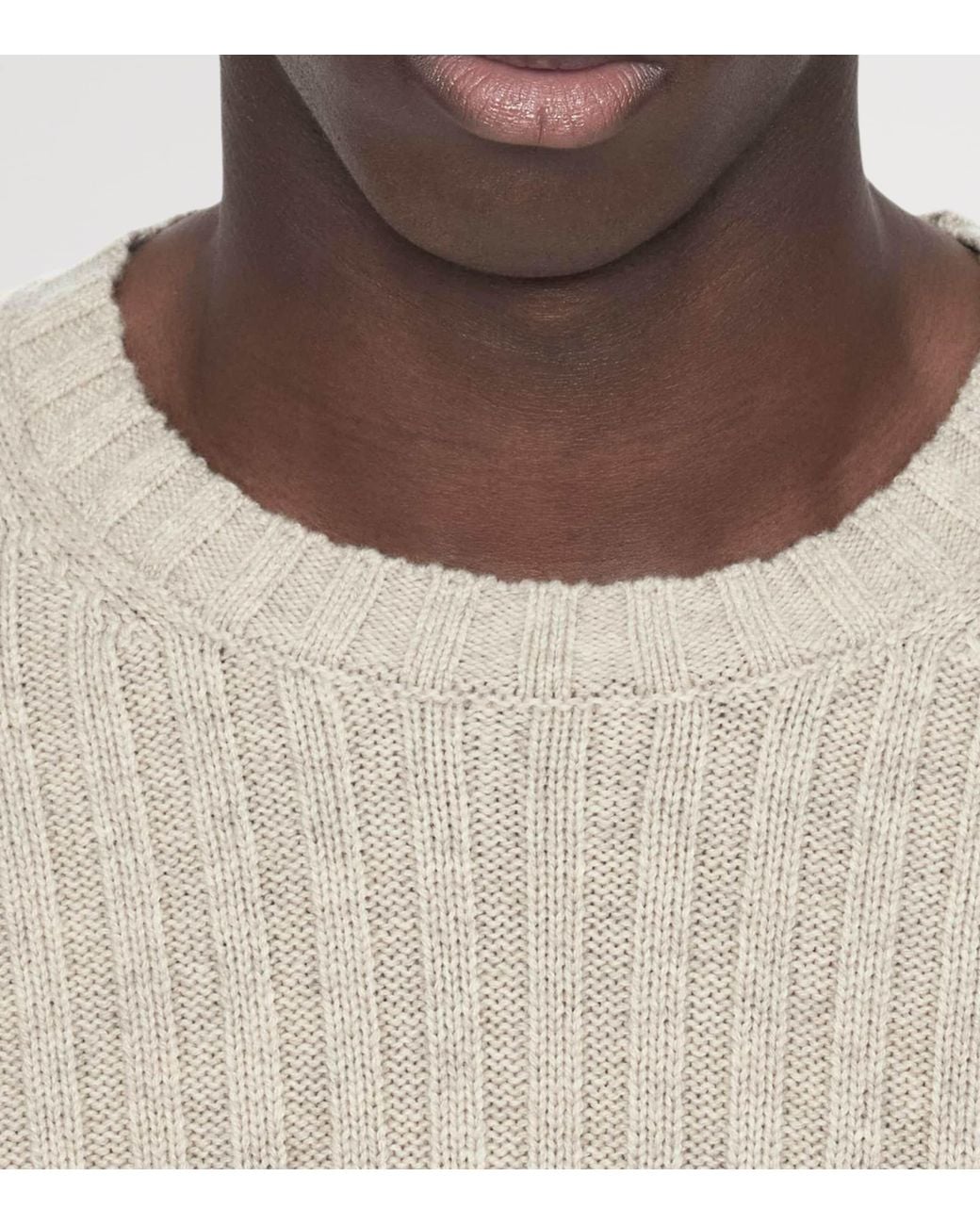 AllSaints White Merino Wool-Blend Liev Sweater for men
