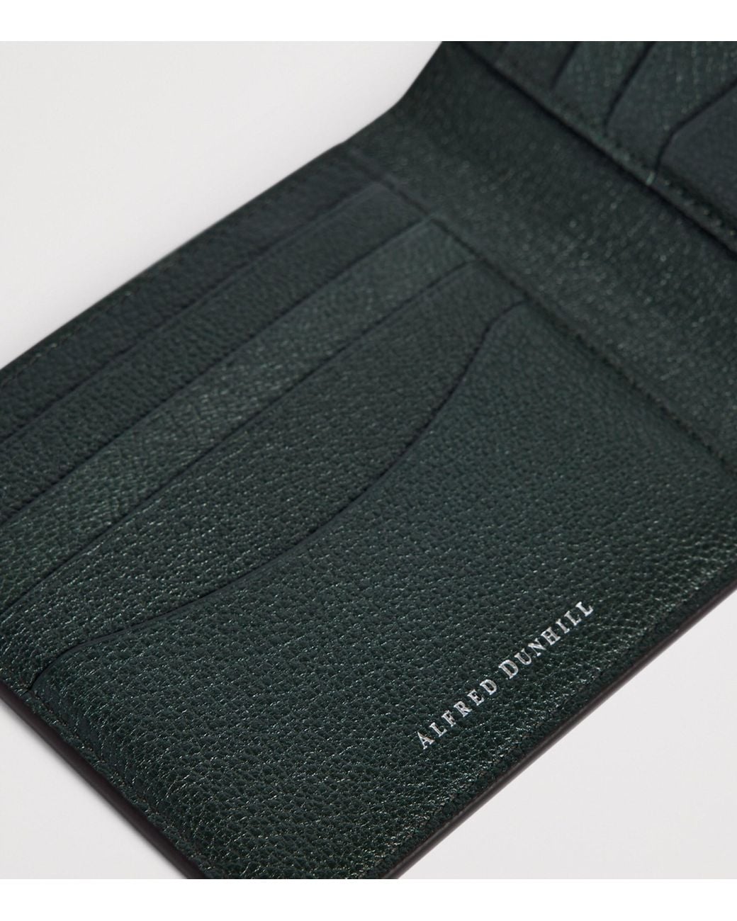 Dunhill Brown Leather Century Compact Wallet for men