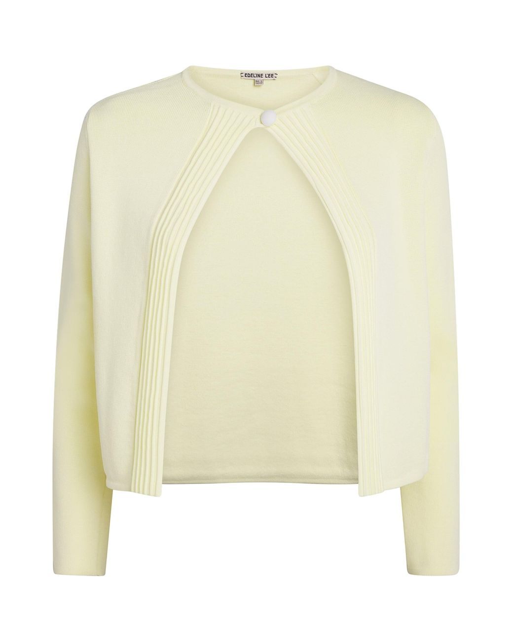 Edeline Lee Natural Knitted Open Cardigan