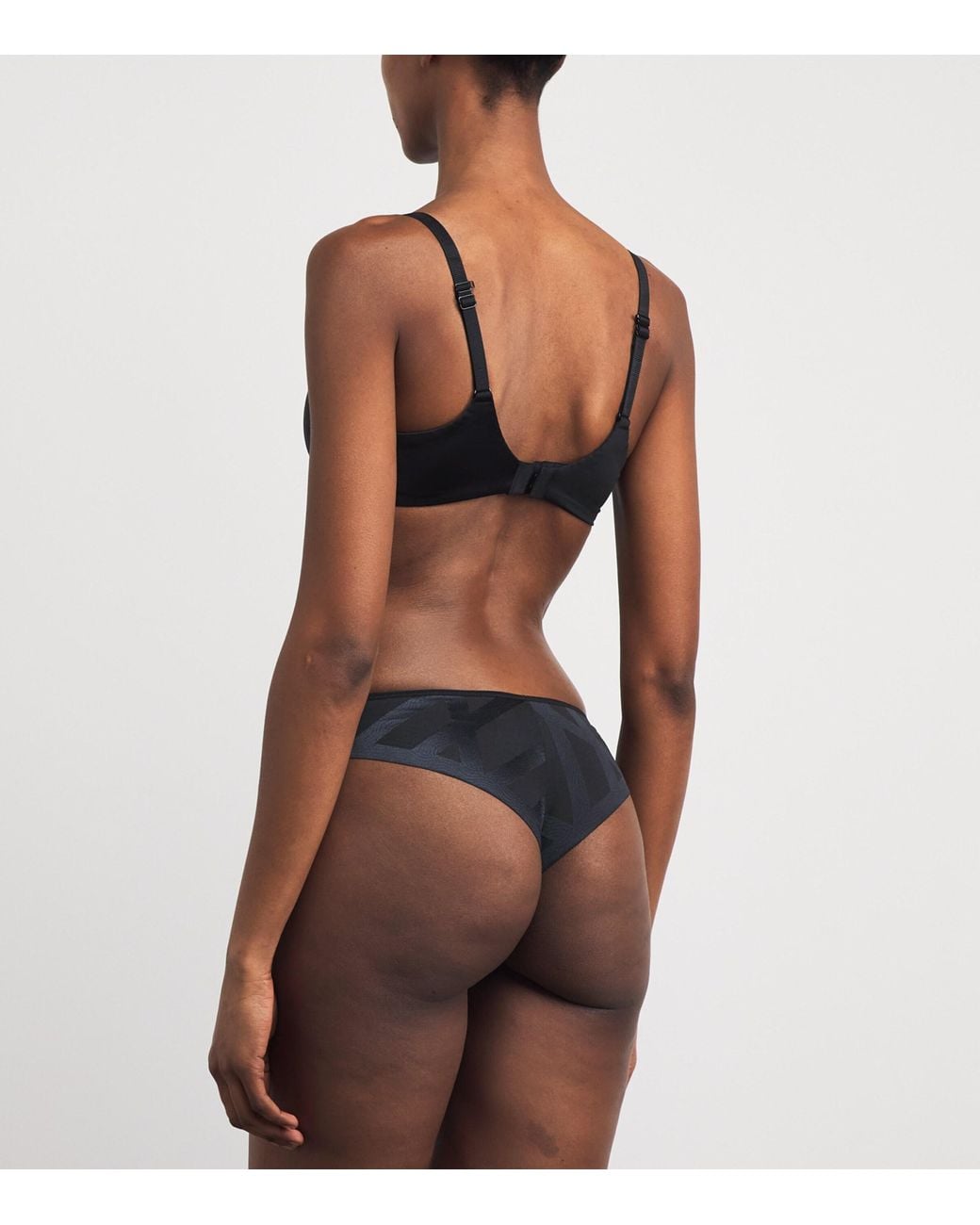 Chantelle Black Glaze Tanga Briefs