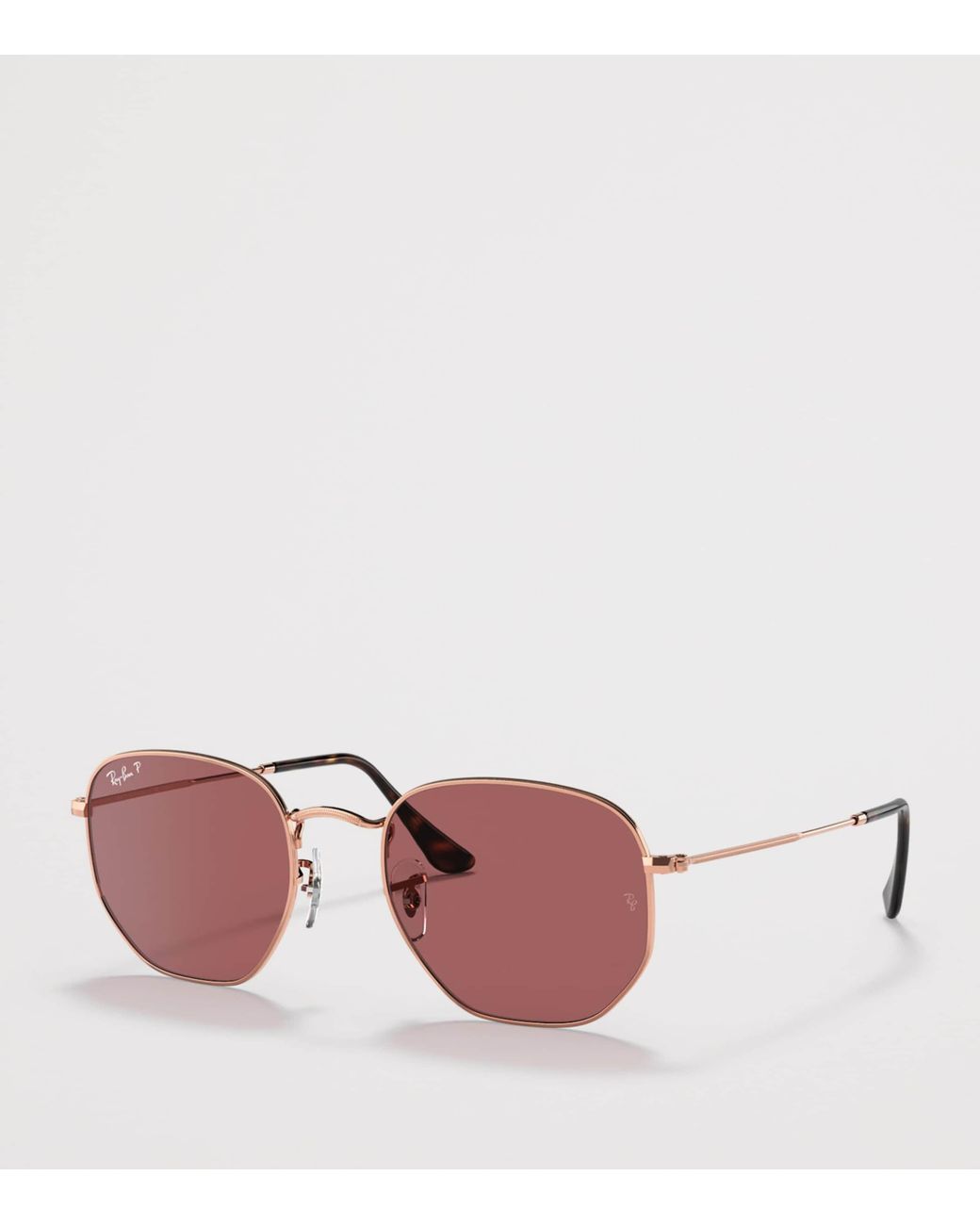 Ray-Ban Pink Rb3548N Hexagonal Flat Lenses Irregular Sunglasses