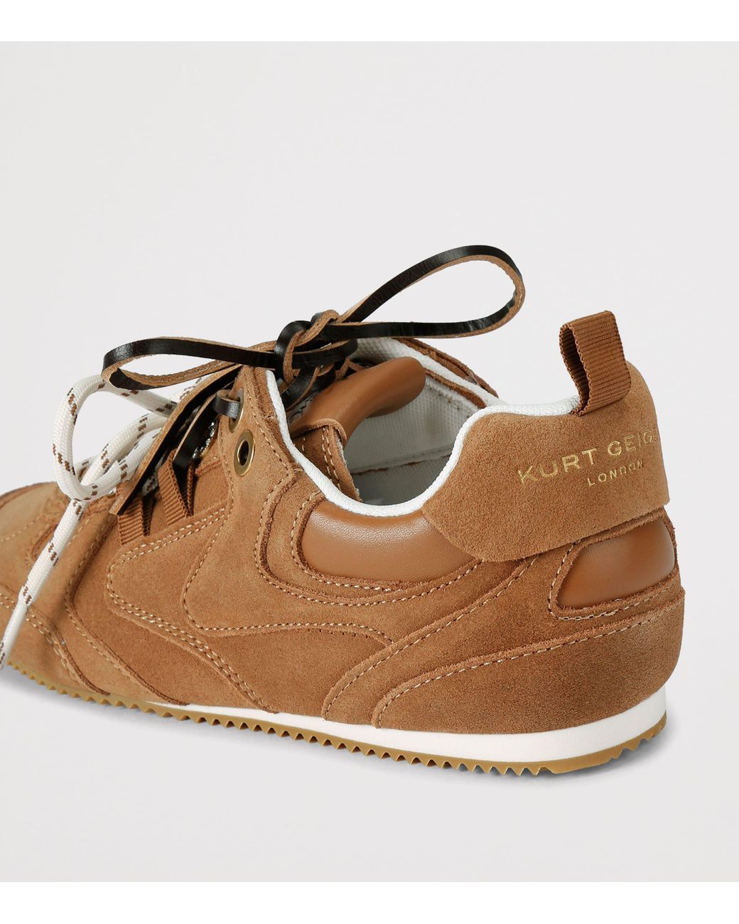 Kurt Geiger Brown Suede Slim Runner Sneakers