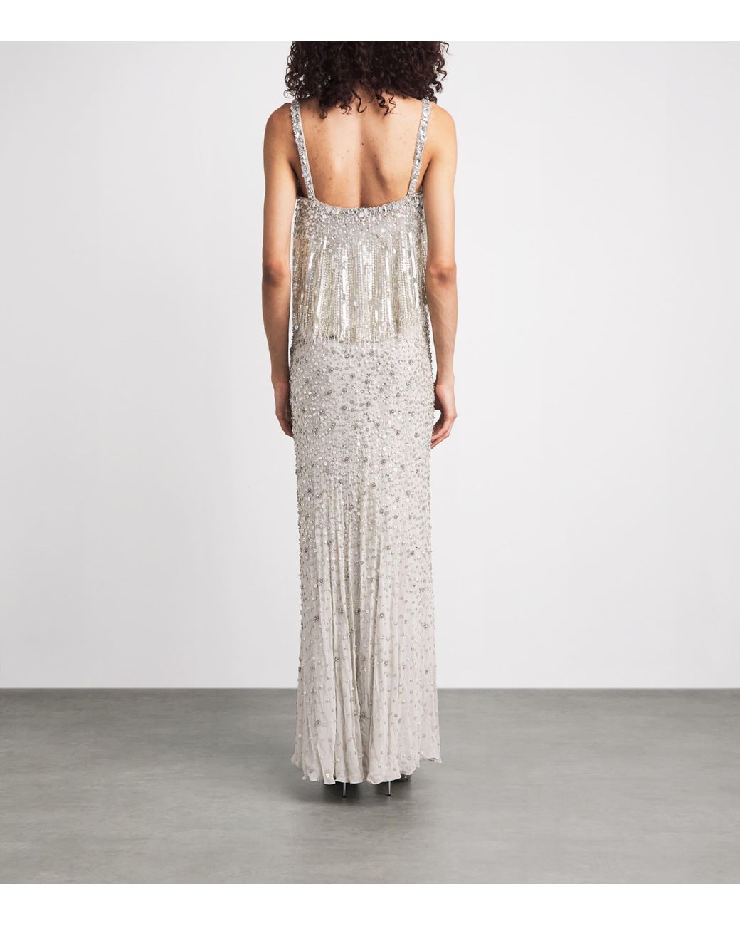 Jenny Packham White Embellished Iris Gown