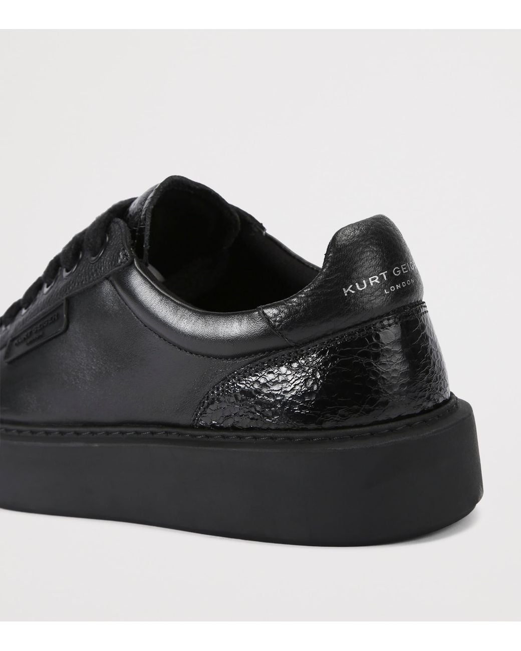 Kurt Geiger Black Leather Albion Sneakers for men