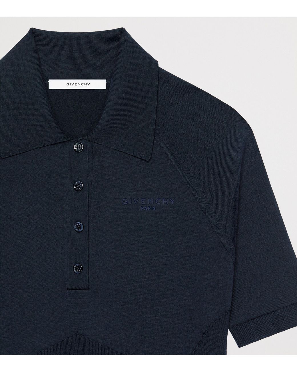 Givenchy Blue Knitted Mini Polo Dress