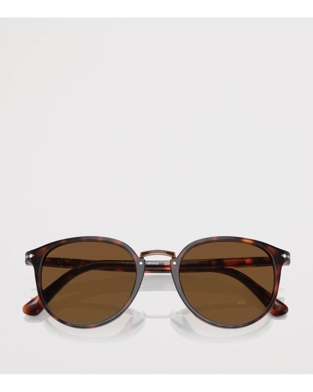 Persol Brown Acetate Rounded Square Sunglasses for men