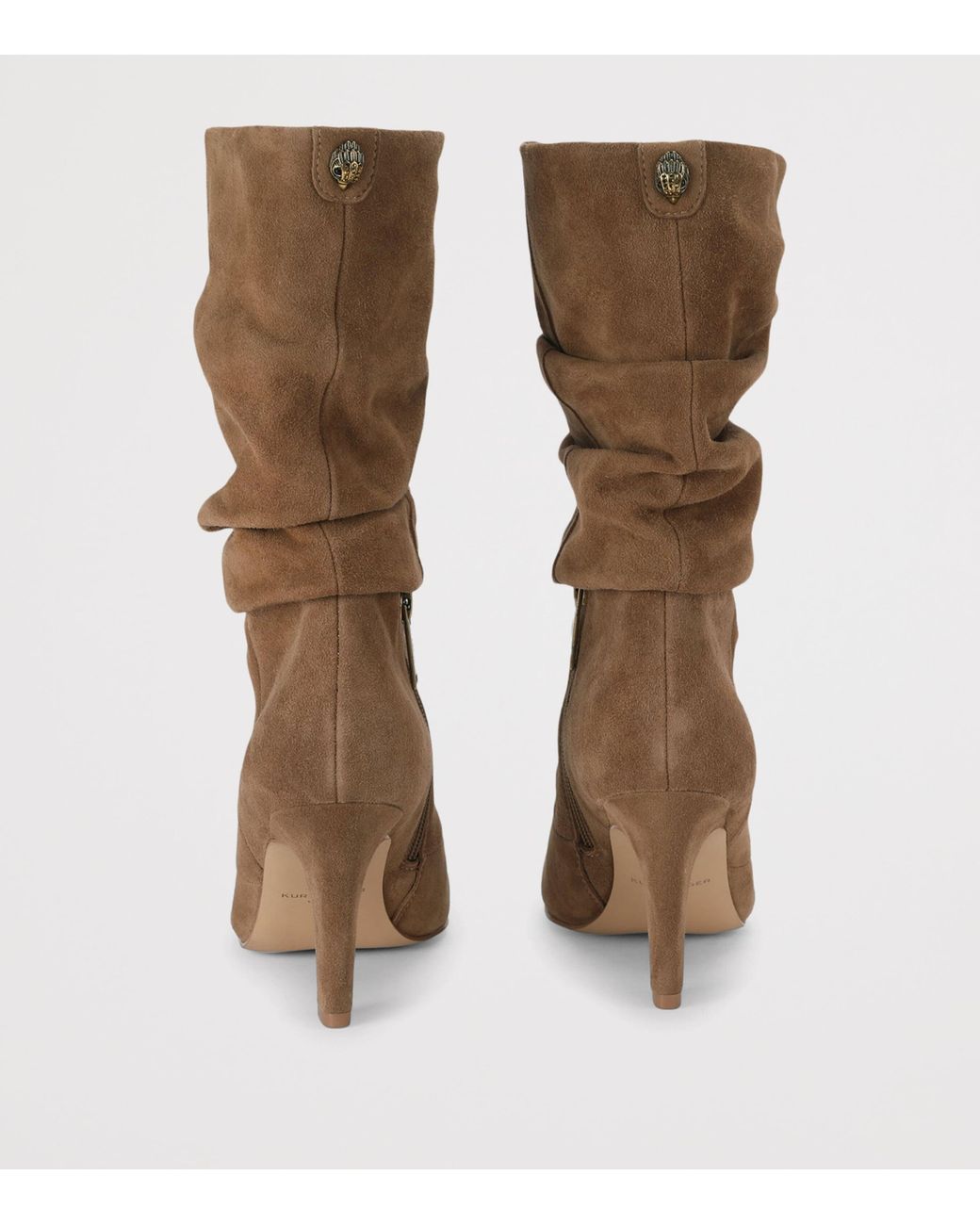 Kurt Geiger Brown Suede Barb Slouch Boots