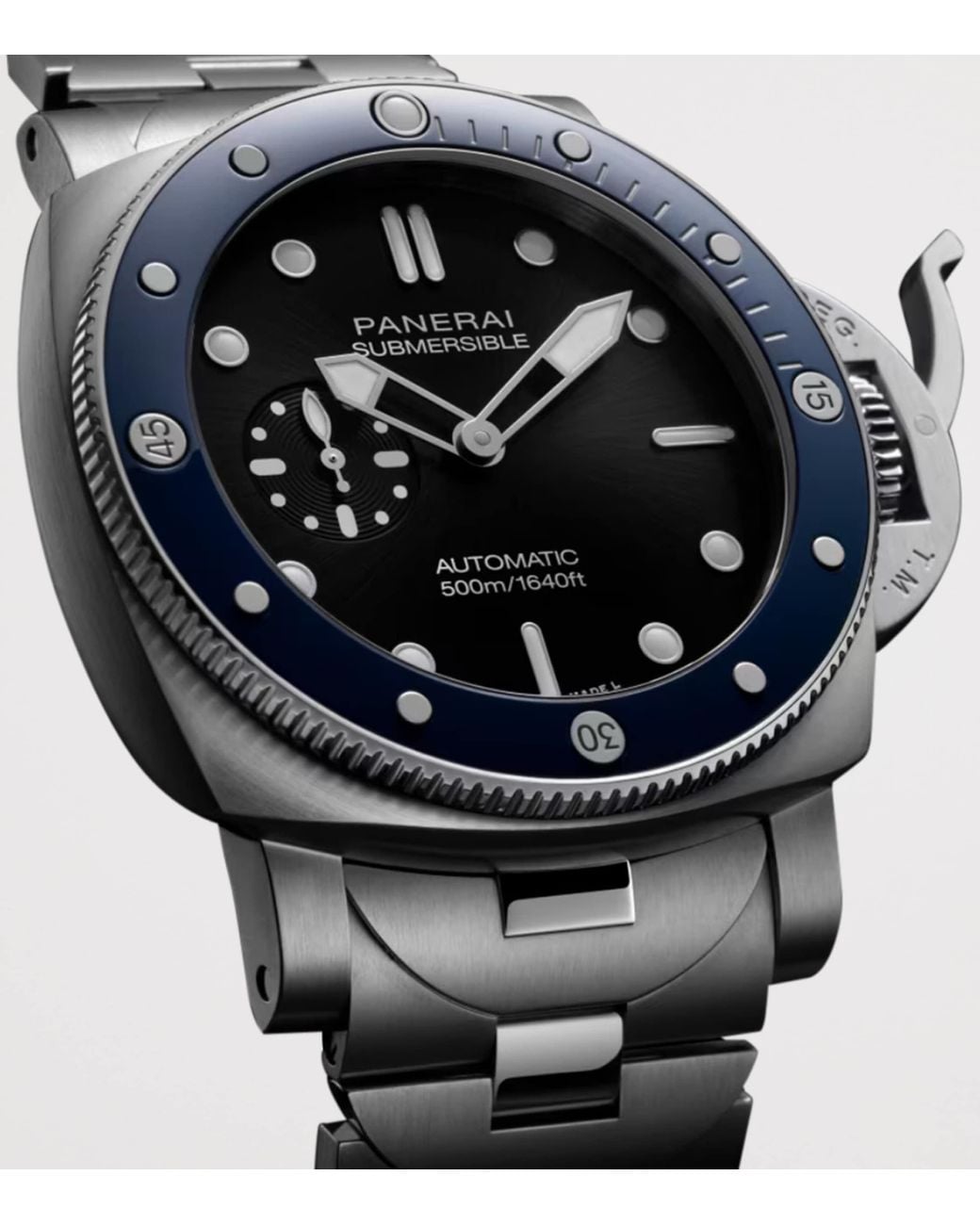 Panerai Gray Stainless Steel Submersible Watch