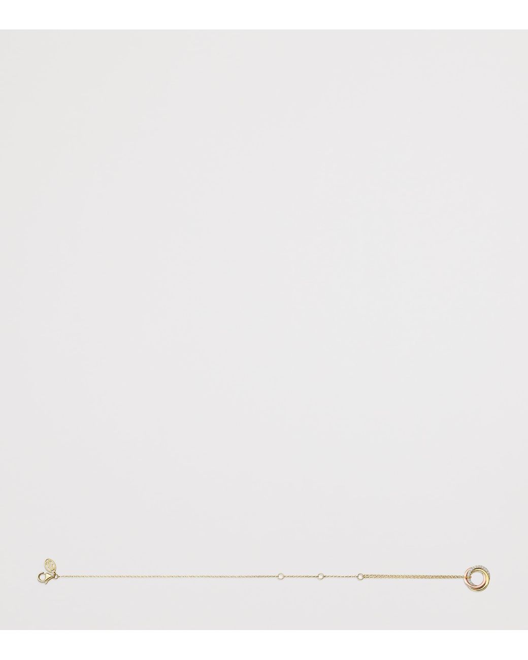 Cartier Metallic Mixed And Diamond Trinity Chain Bracelet