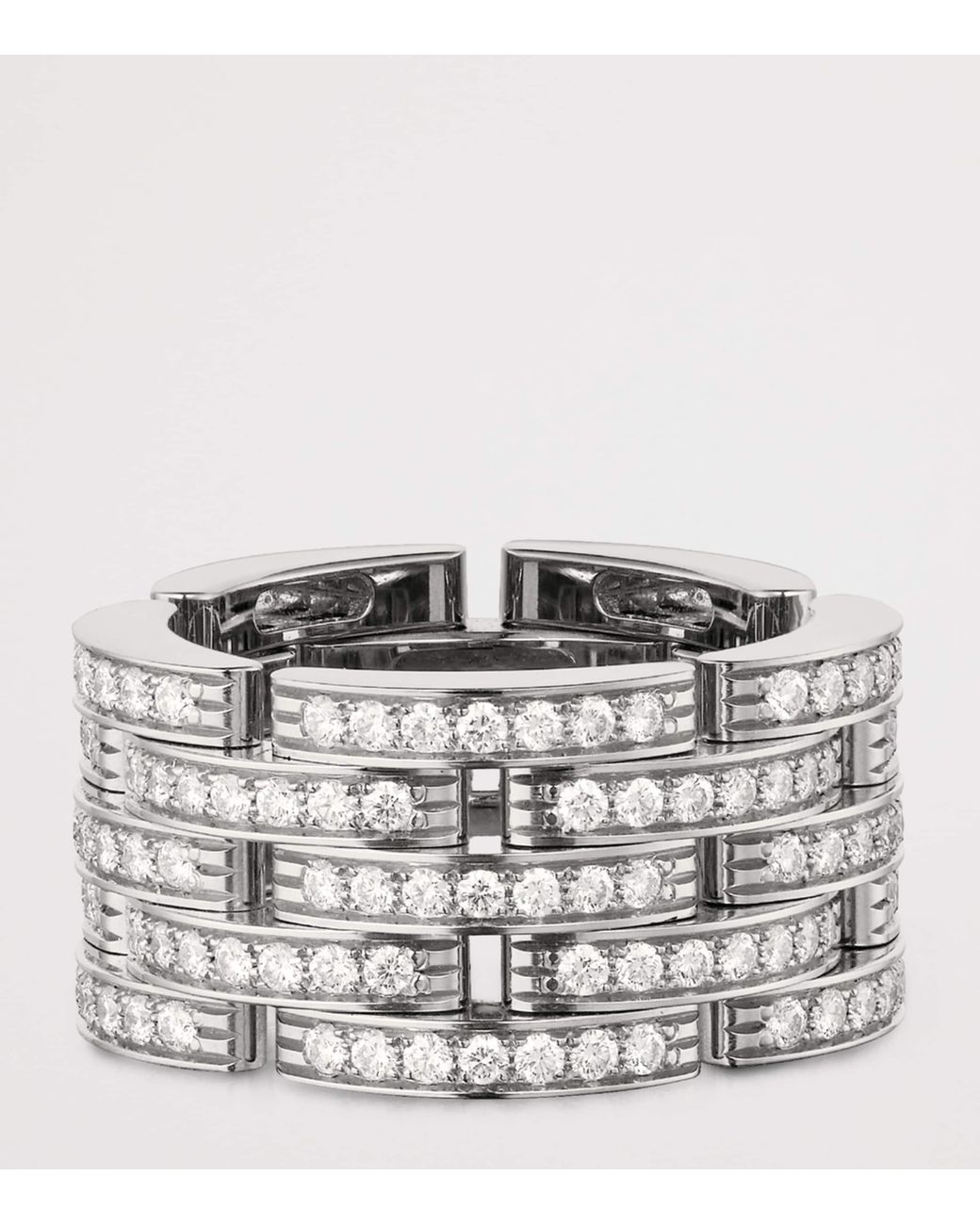 Cartier Metallic And Diamond Maillon Panthère Ring