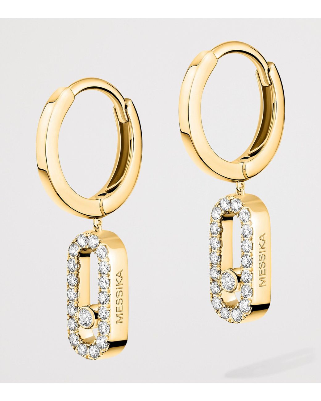 Messika Metallic Move Uno And Diamond Drop Earrings