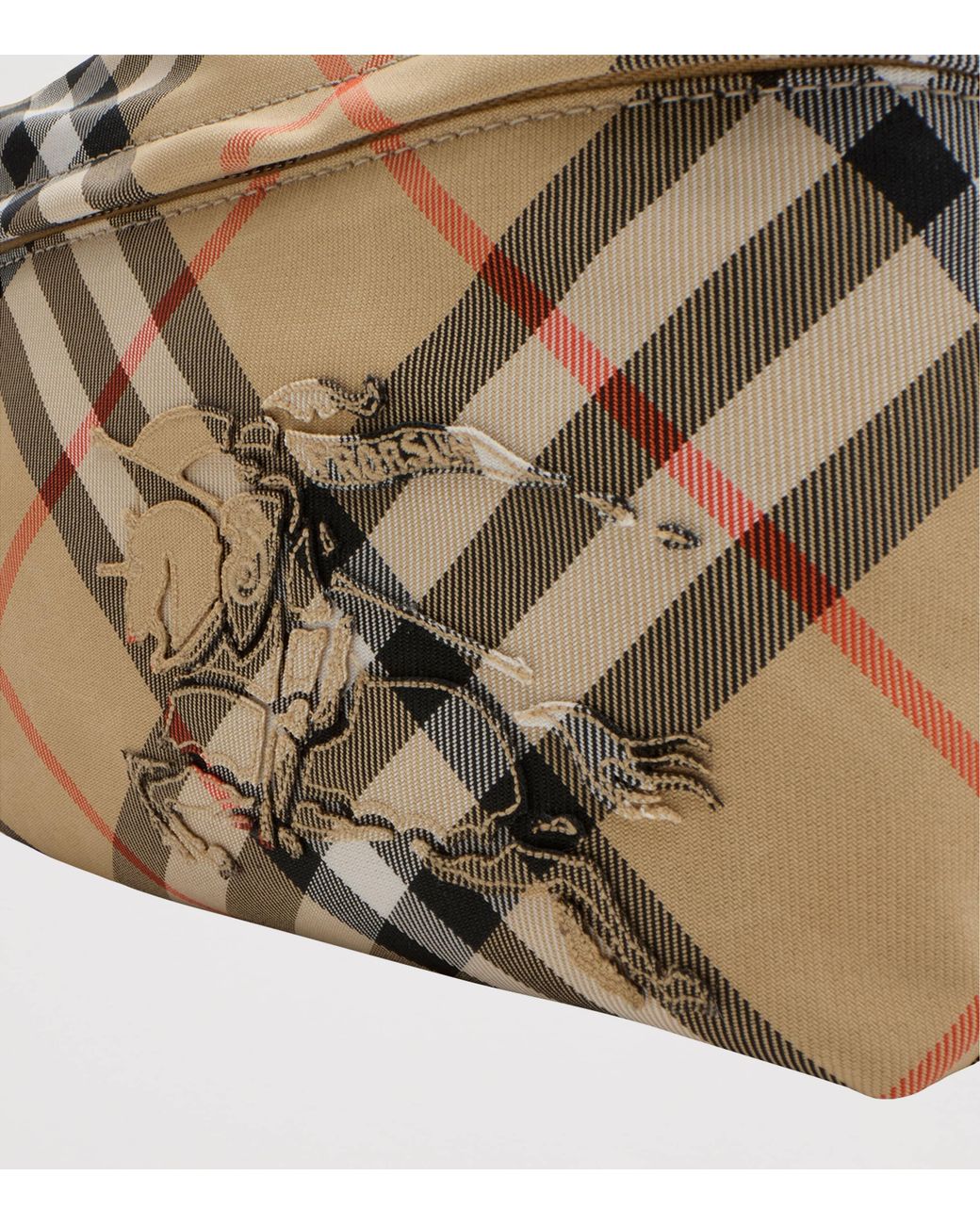 Burberry Brown Small Canvas Check Cross-Body Bag for men