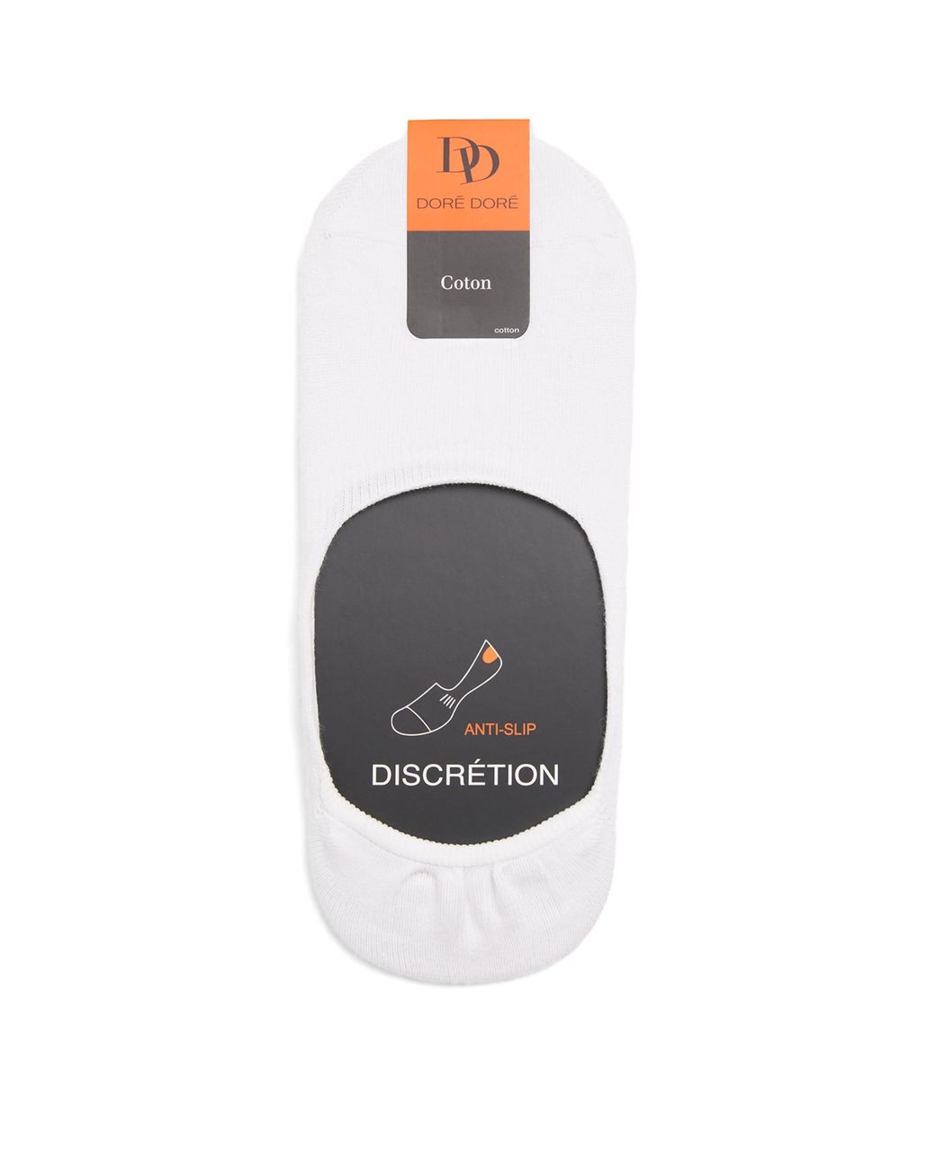 Doré Doré White Cotton Invisible Liner Socks for men