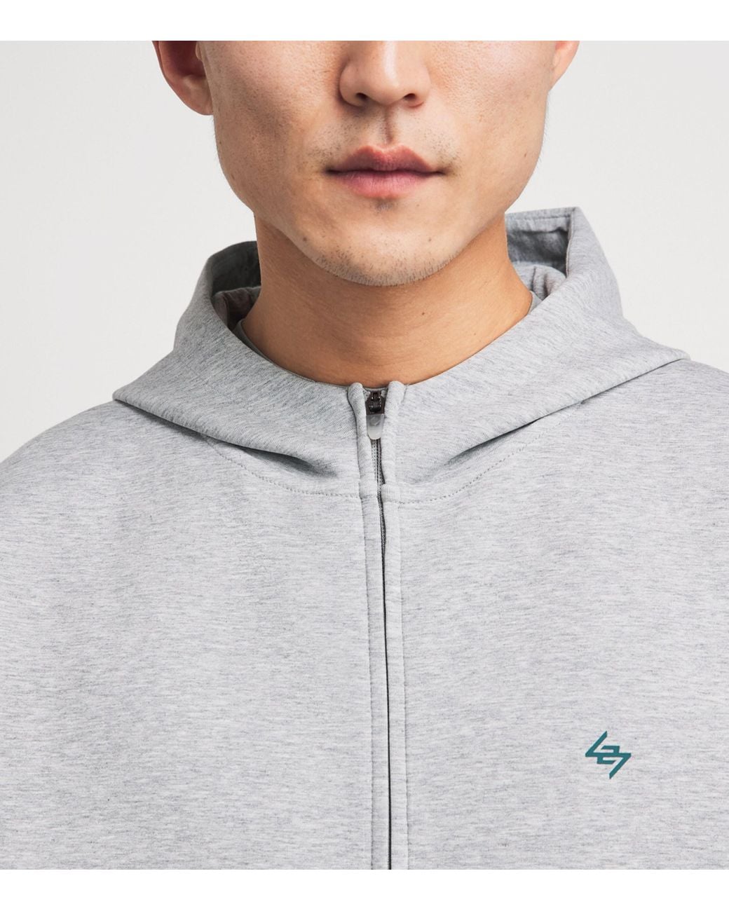 REPRESENT 247 Gray 247 Numbers Zip-Up Hoodie for men