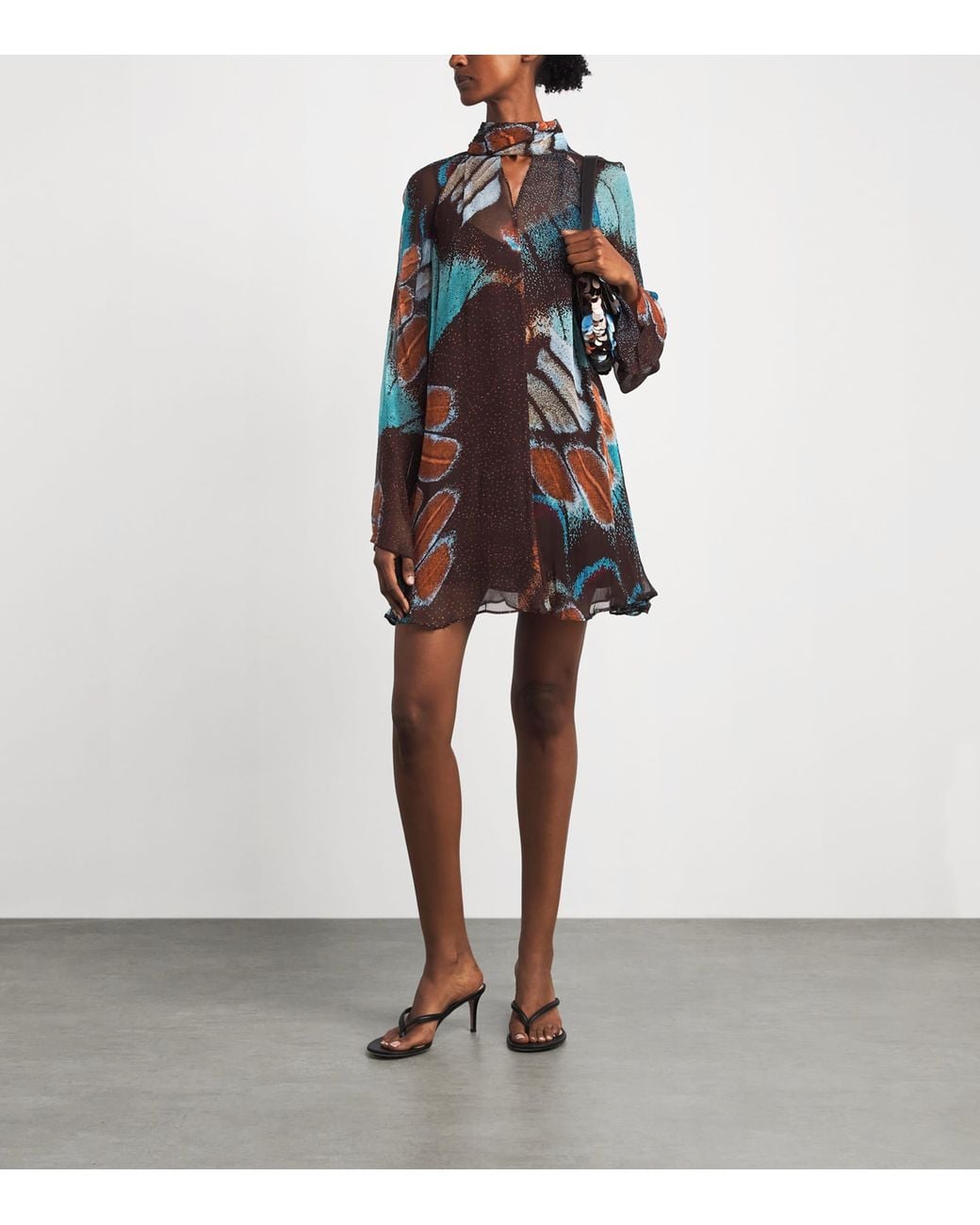 Staud Multicolor Chiffon Printed Esther Blouse