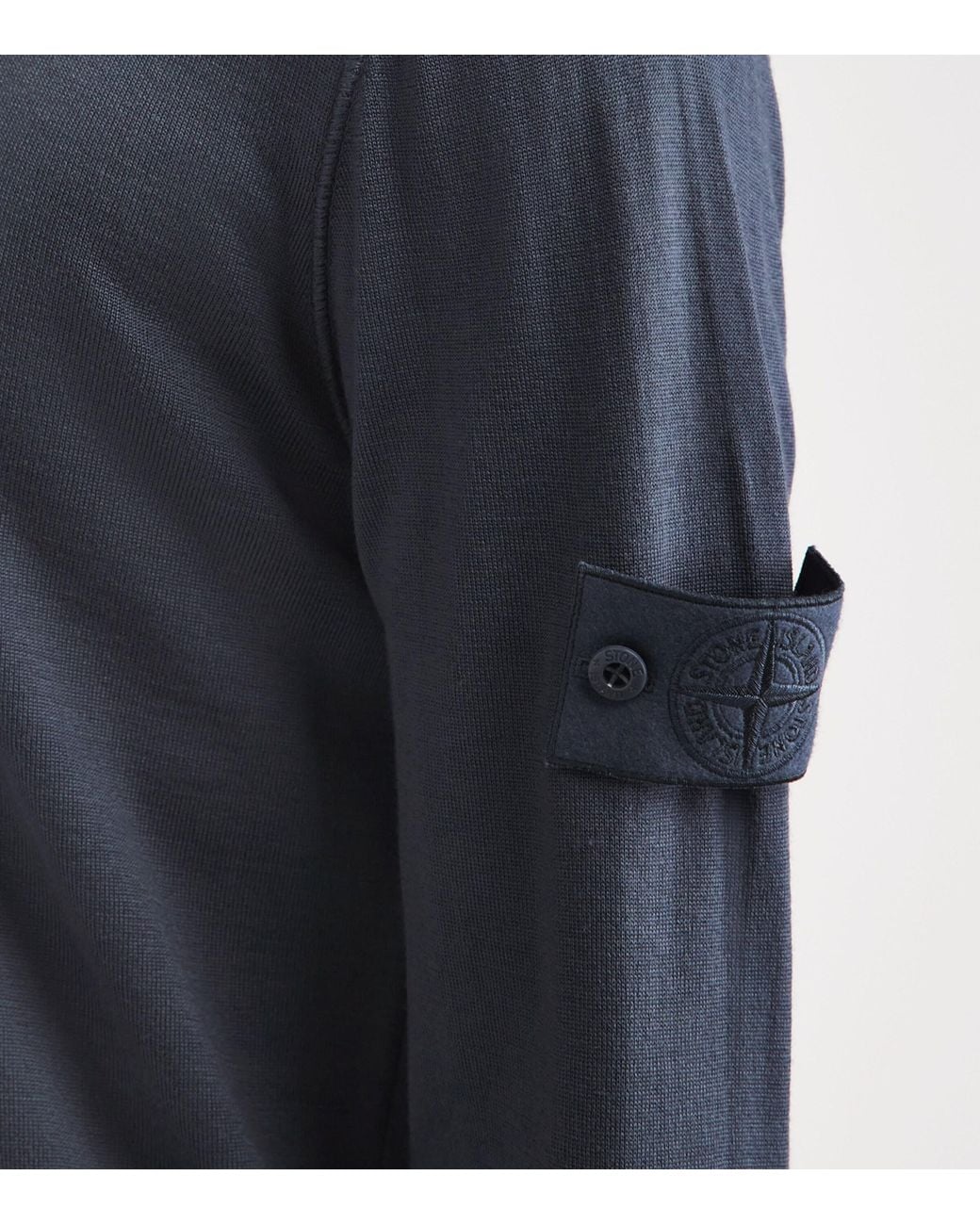 Stone Island Blue Virgin Wool Ghost Sweater for men