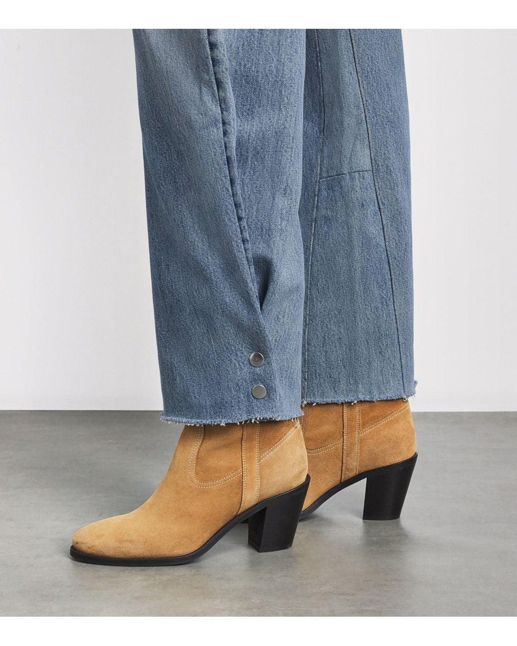 Re/done Blue Nico Mid-Rise Barrel-Leg Jeans
