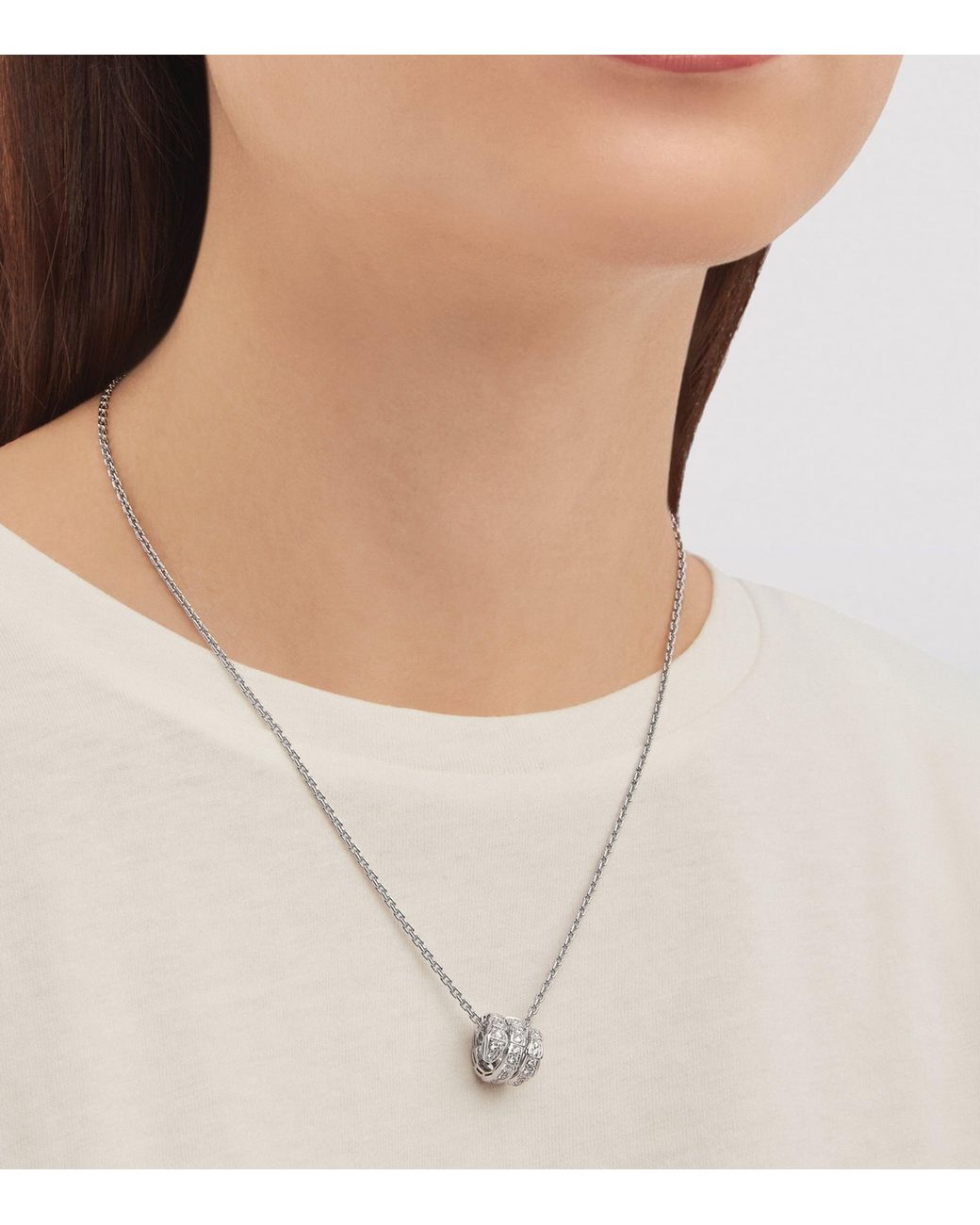 BVLGARI Black And Diamond Serpenti Viper Necklace
