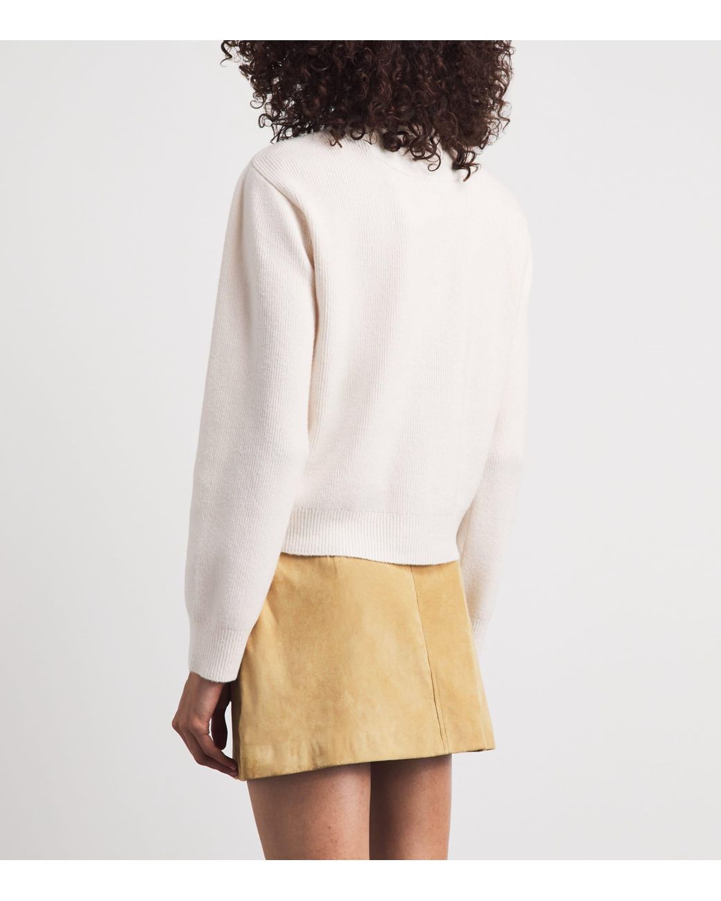 Sandro White Wool-Blend 2-In-1 Cardigan