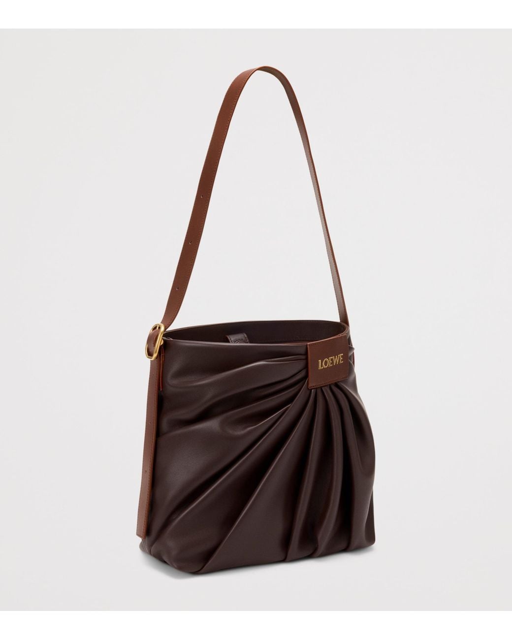 Loewe Brown Leather Draped Tote Bag for men