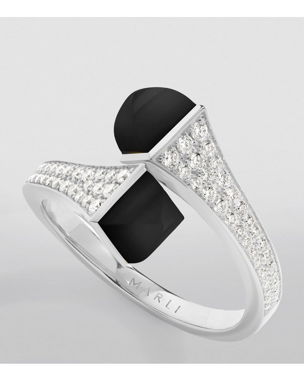 Marli New York White Midi, Diamond And Onyx Cleo Ring