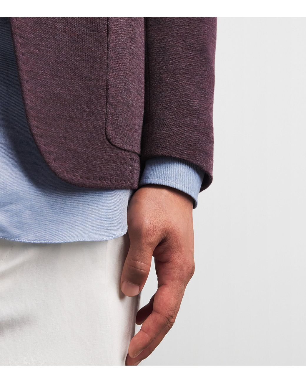 Barba Napoli Blue Cotton-Cashmere Shirt for men