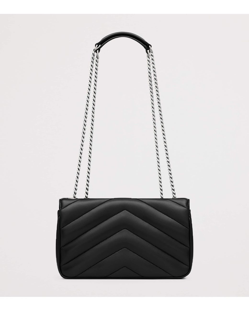 Saint Laurent Black Small Matelassé Loulou Shoulder Bag