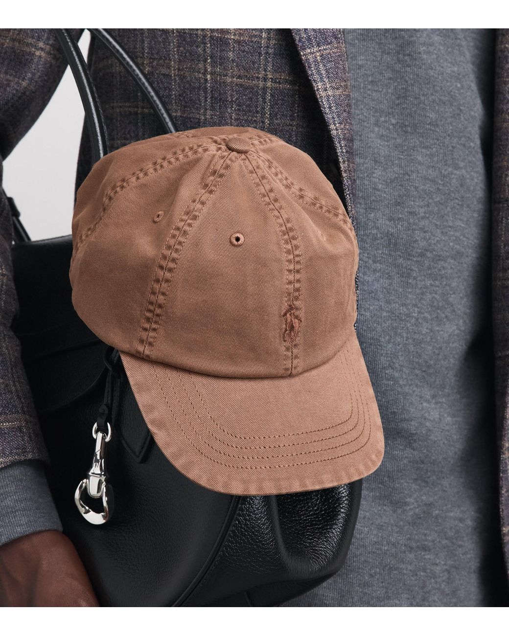 Polo Ralph Lauren Brown Cotton Polo Pony Baseball Cap for men
