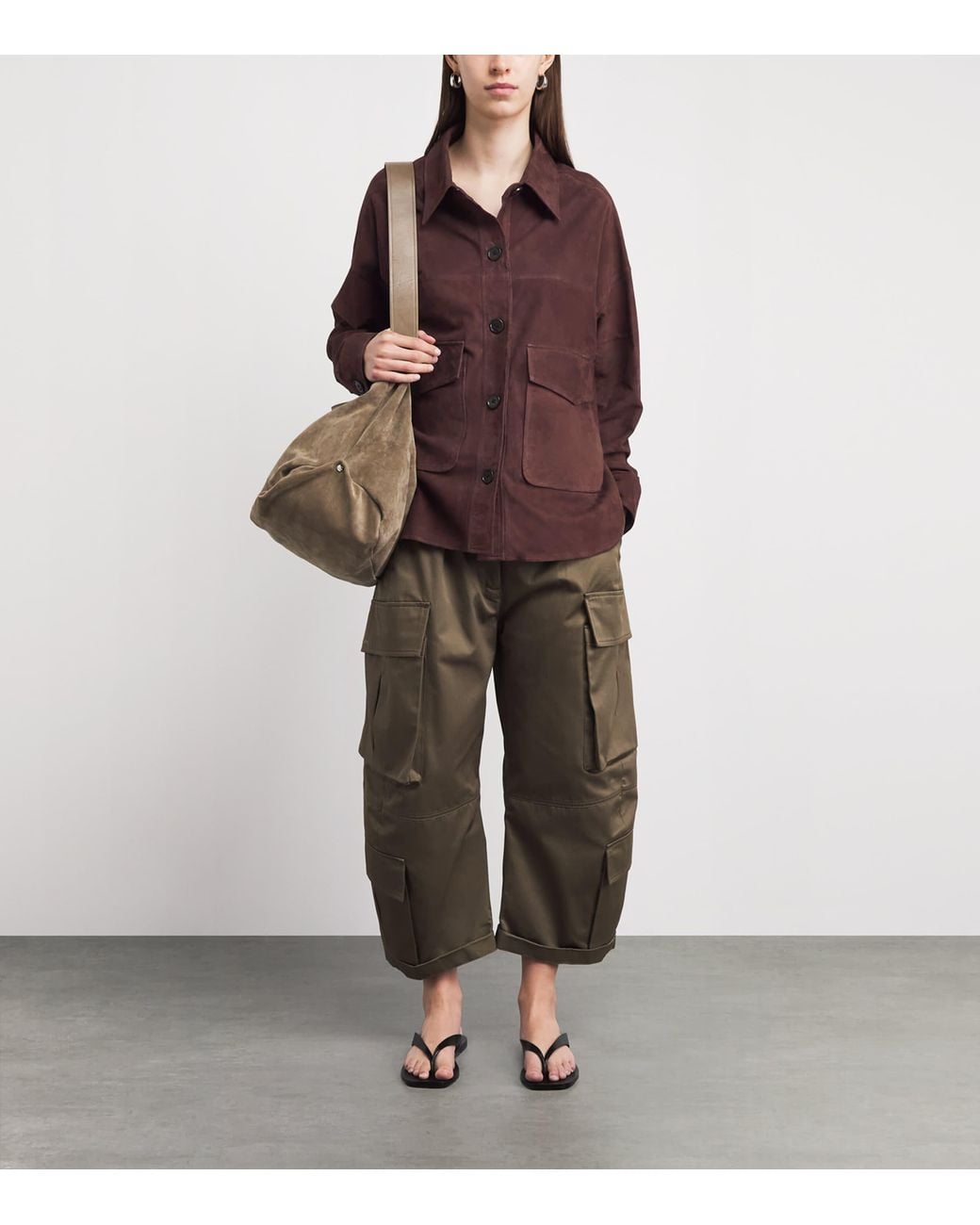 Arma Purple Goat Suede Emilla Shacket
