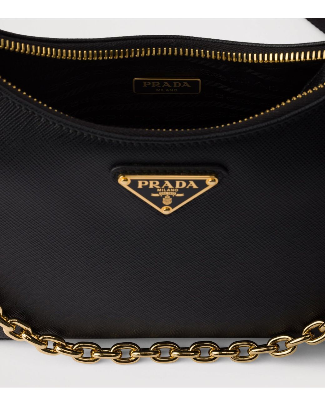 Prada Black Leather Re-Edition 2005 Shoulder Bag