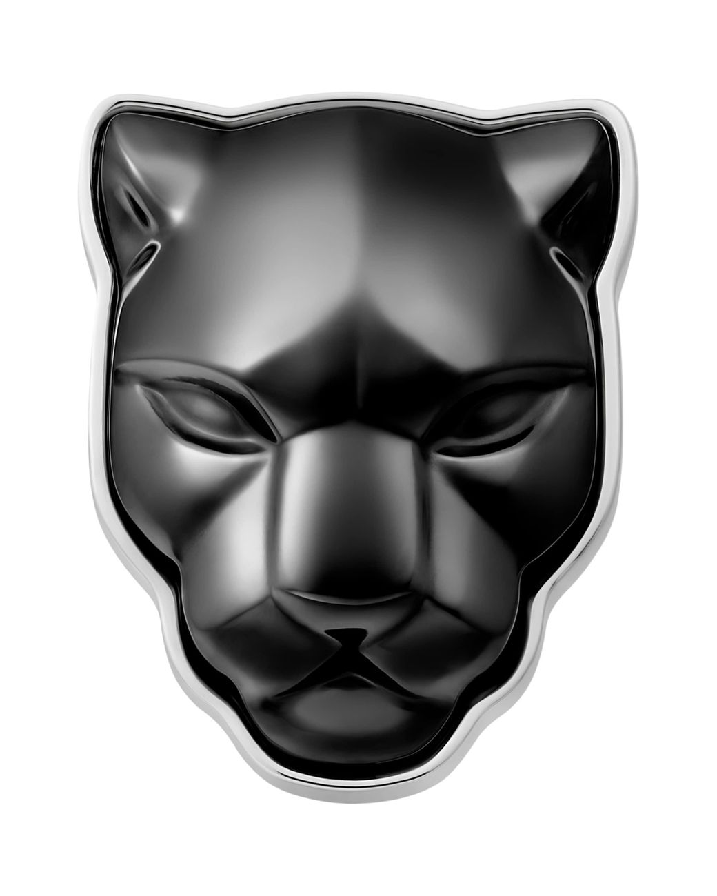Cartier Black Sterling And Ceramic Panthère De Cufflinks for men