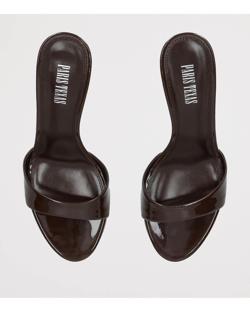 Paris Texas Brown Patent Leather Lidia Mules 70