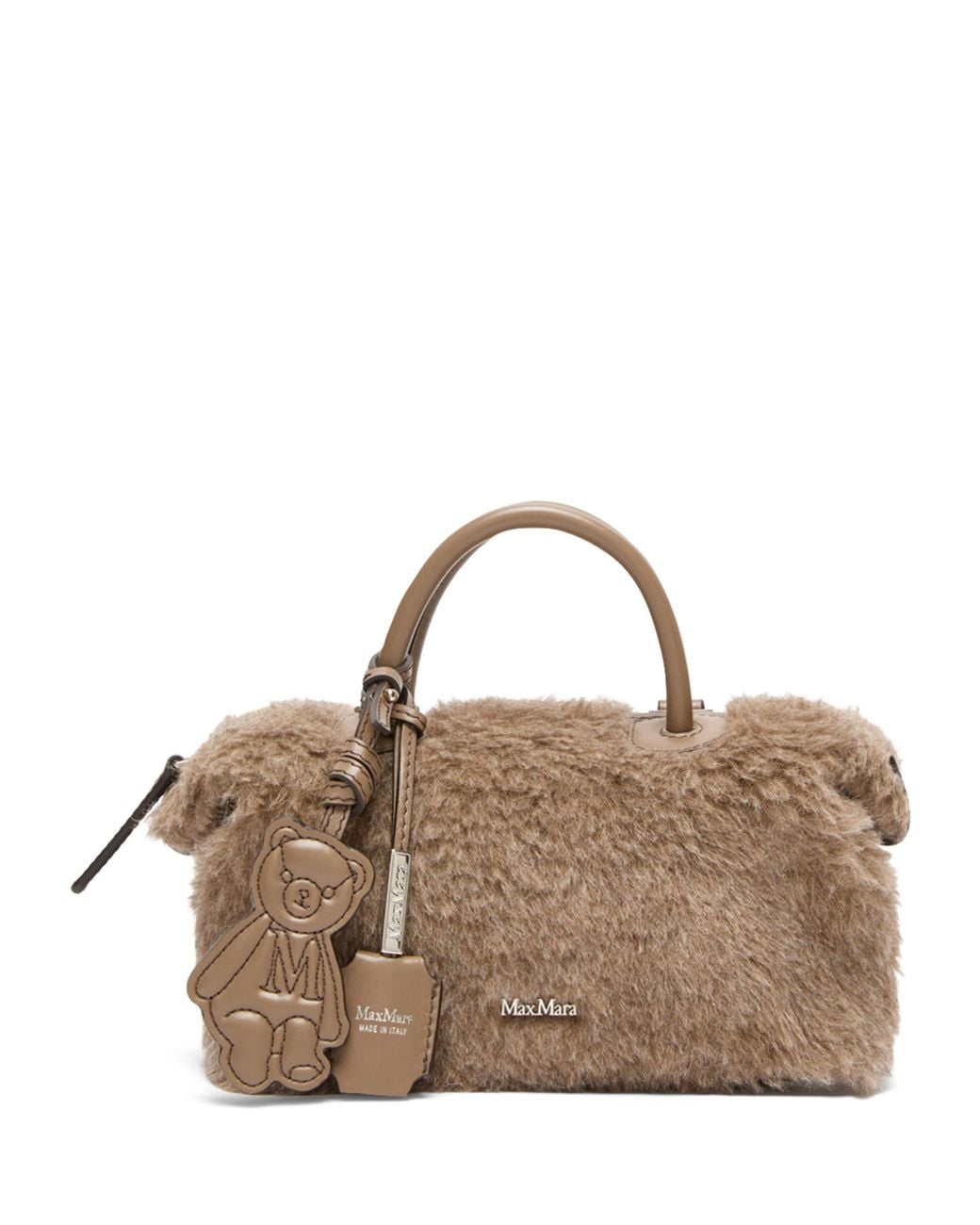 Max Mara Brown Teddy Top-Handle Bag